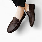 Mocassins Bateau Vintage Effet Cuir Pour Homme, coloris Marron, vue 3