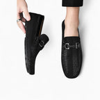 Mocassins Brillants En Cuir Pour Homme, coloris Noir, vue 4