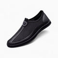 Mocassins En Mesh Avec Motif Surpiqures, coloris Noir, vue principale