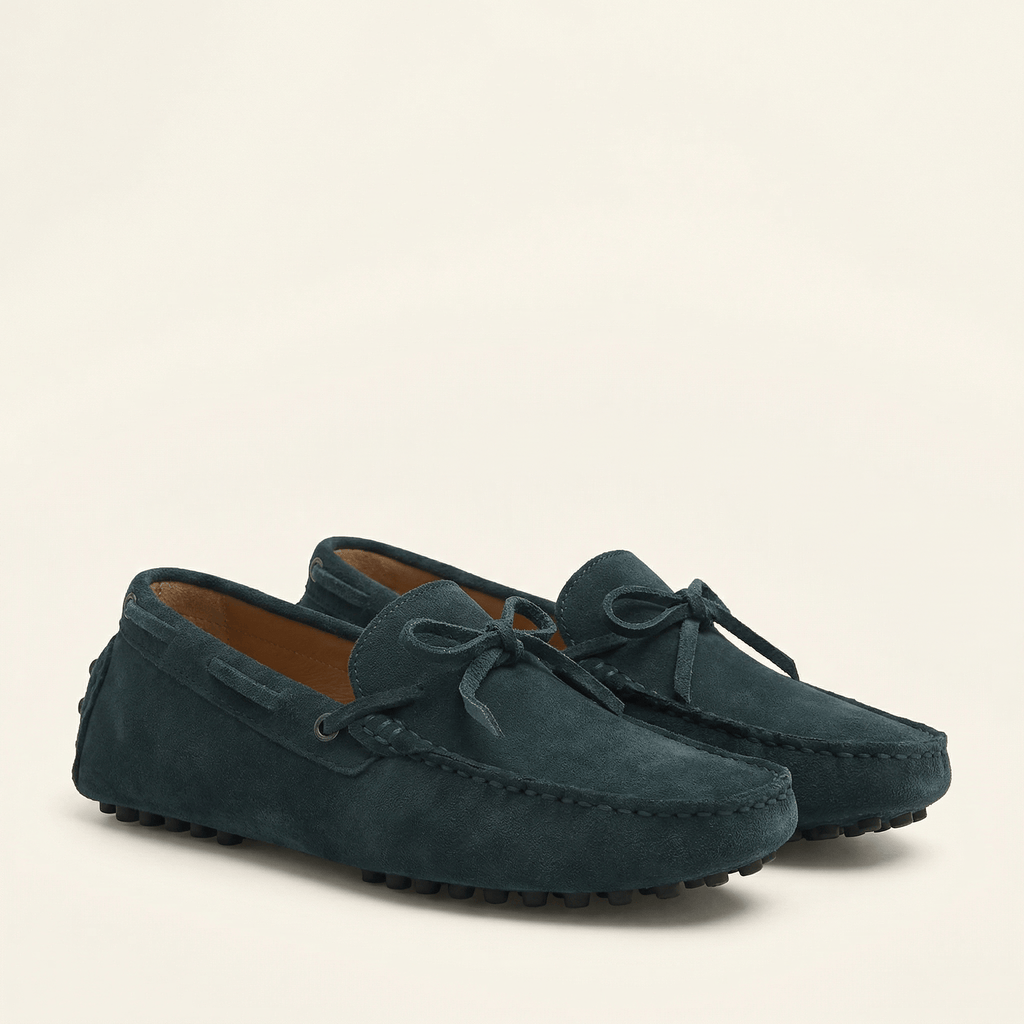 Mocassin à Picots en Daim avec Lacets Décoratifs, vue 2