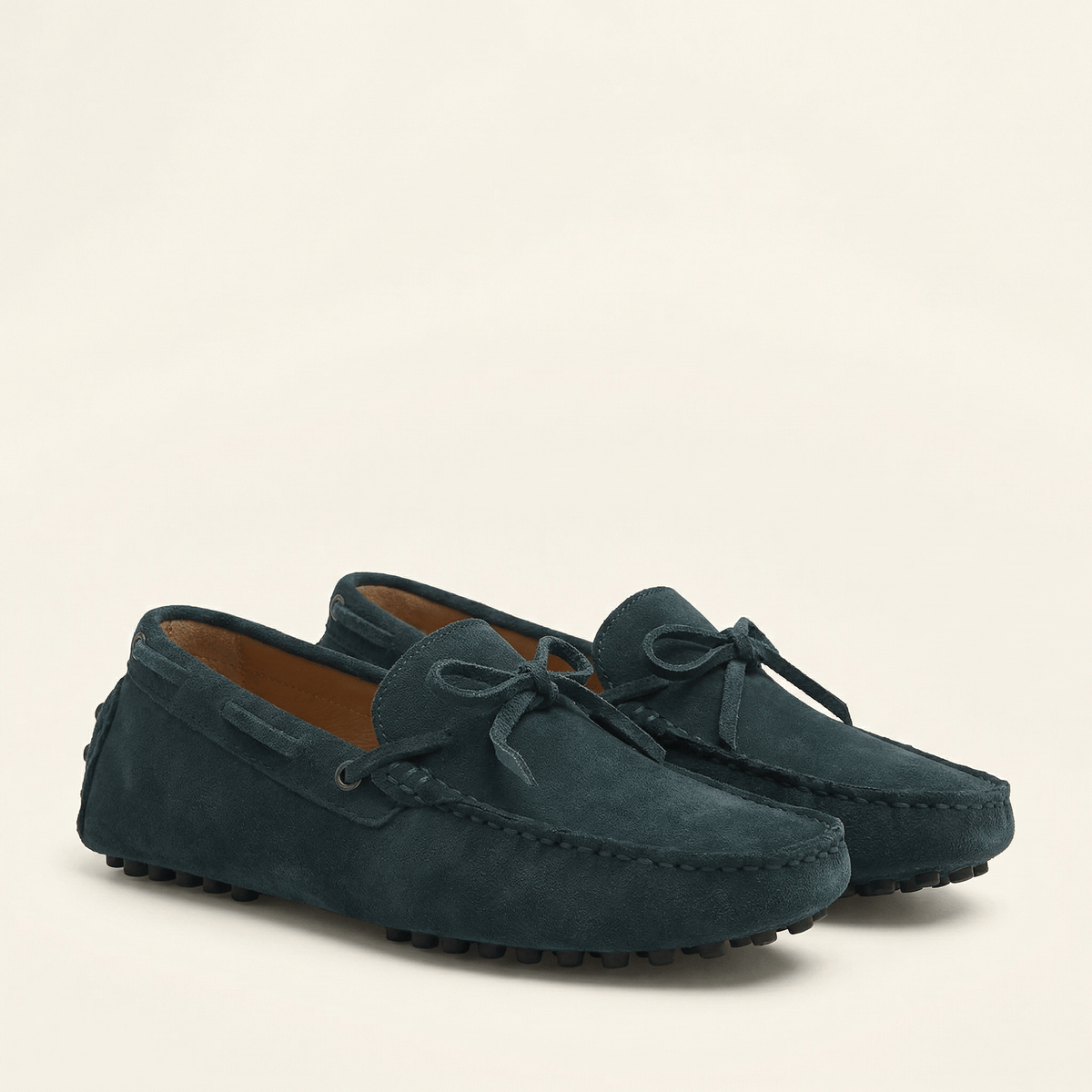 Mocassin à Picots en Daim avec Lacets Décoratifs, vue 2