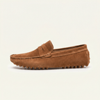 Mocassin à Picots en Daim, coloris Marron