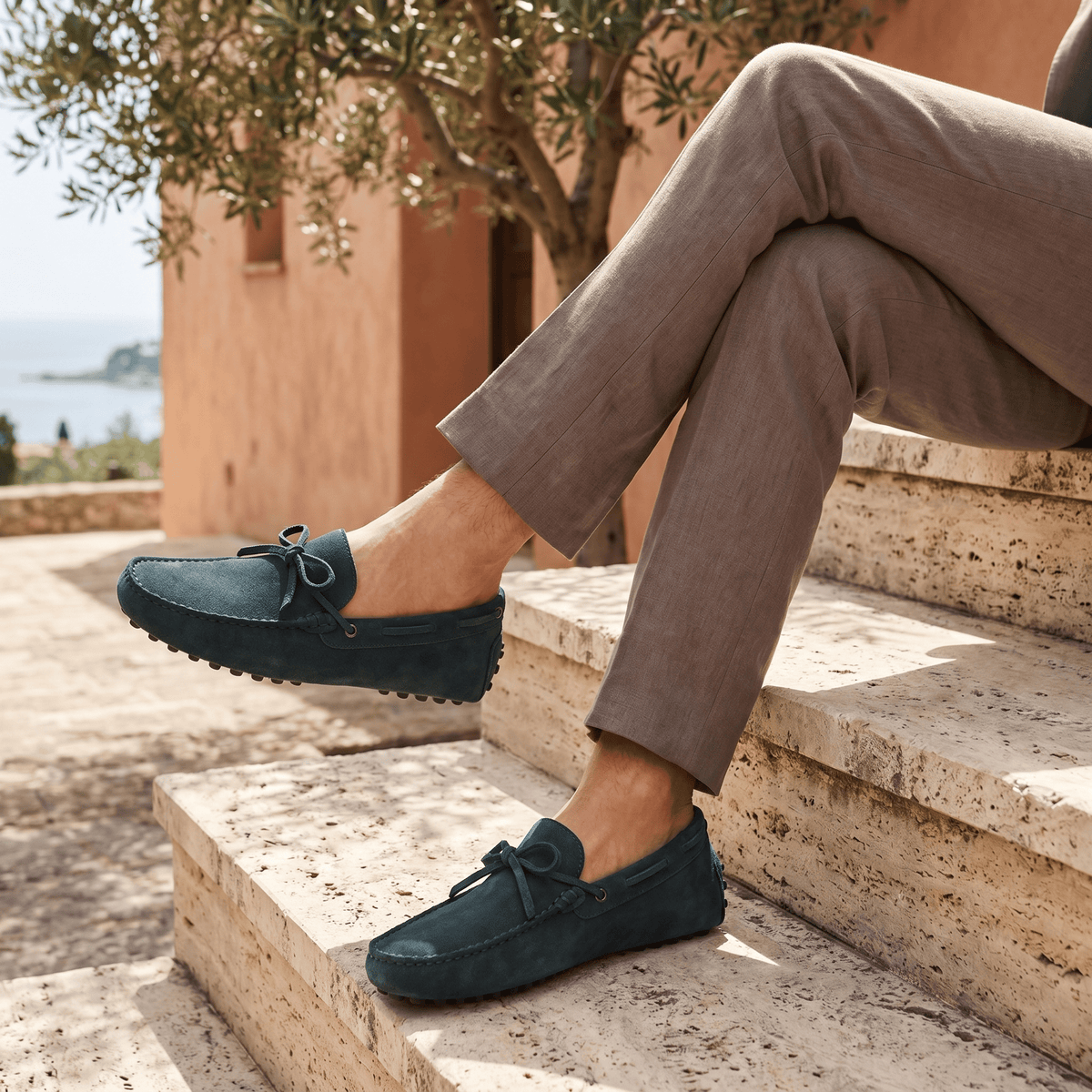 Mocassin à Picots en Daim avec Lacets Décoratifs, vue 5