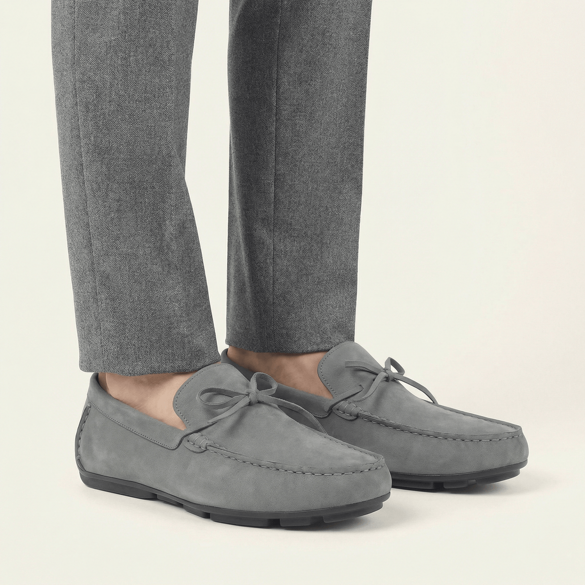 Mocassin Gris à Lacets Décoratifs, vue 3