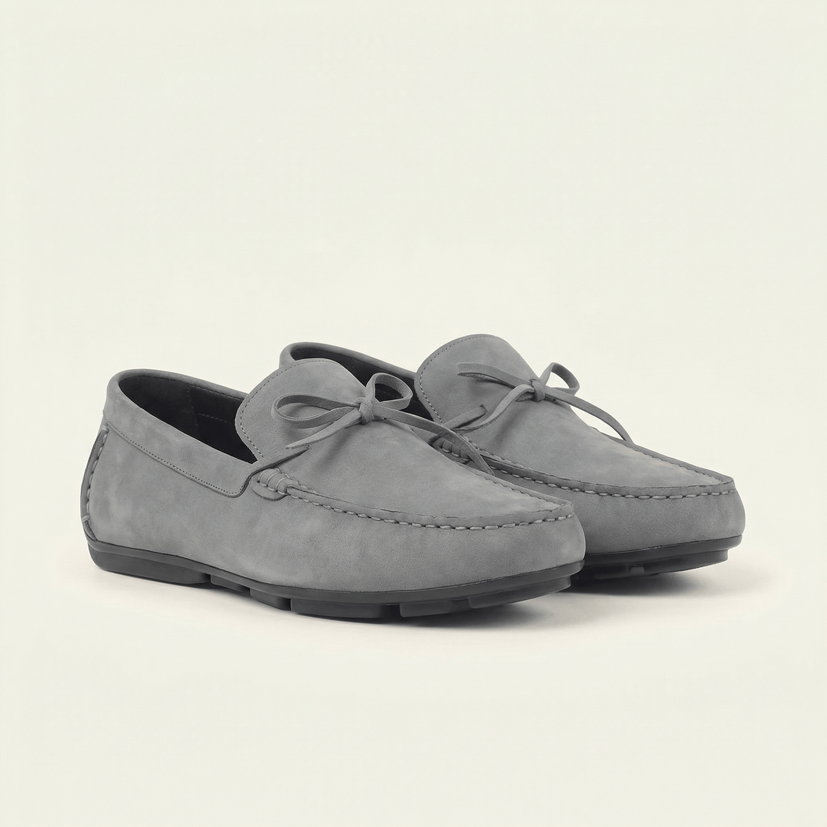 Mocassin Gris à Lacets Décoratifs, vue 2