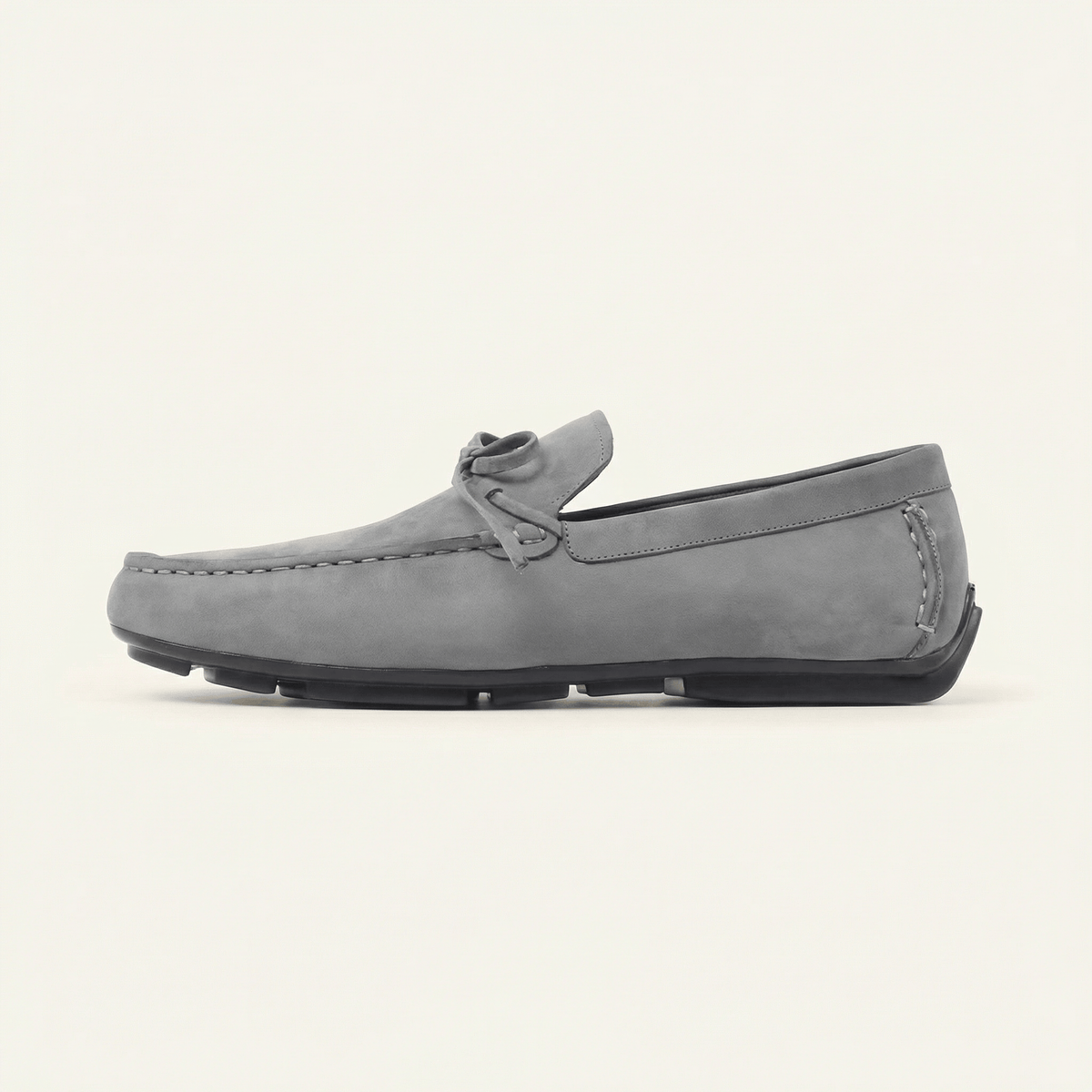 Mocassin Gris à Lacets Décoratifs, vue principale