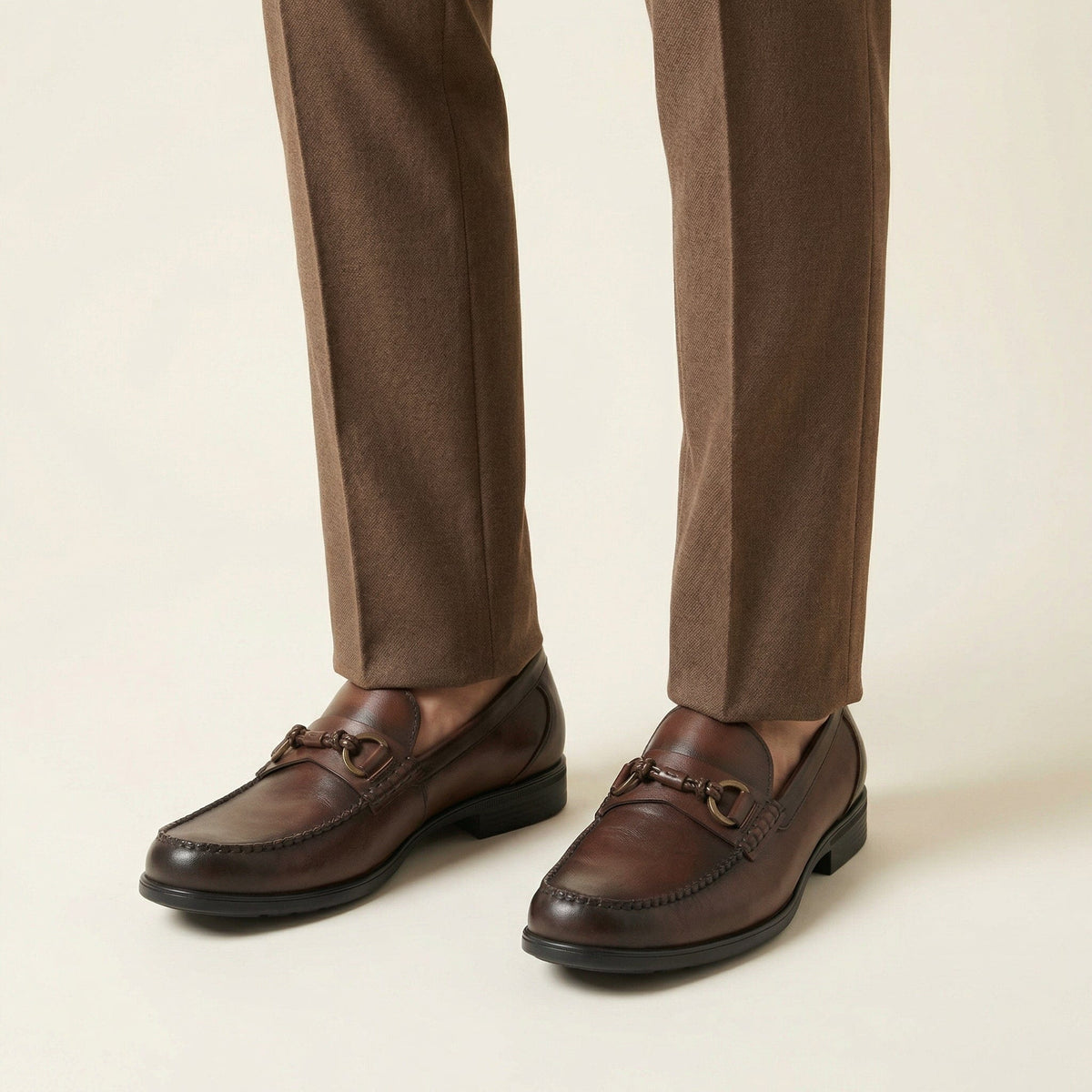 Mocassin Homme à Mors en Cuir Patiné, vue 6