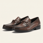 Mocassin Homme à Mors en Cuir Patiné, vue 5