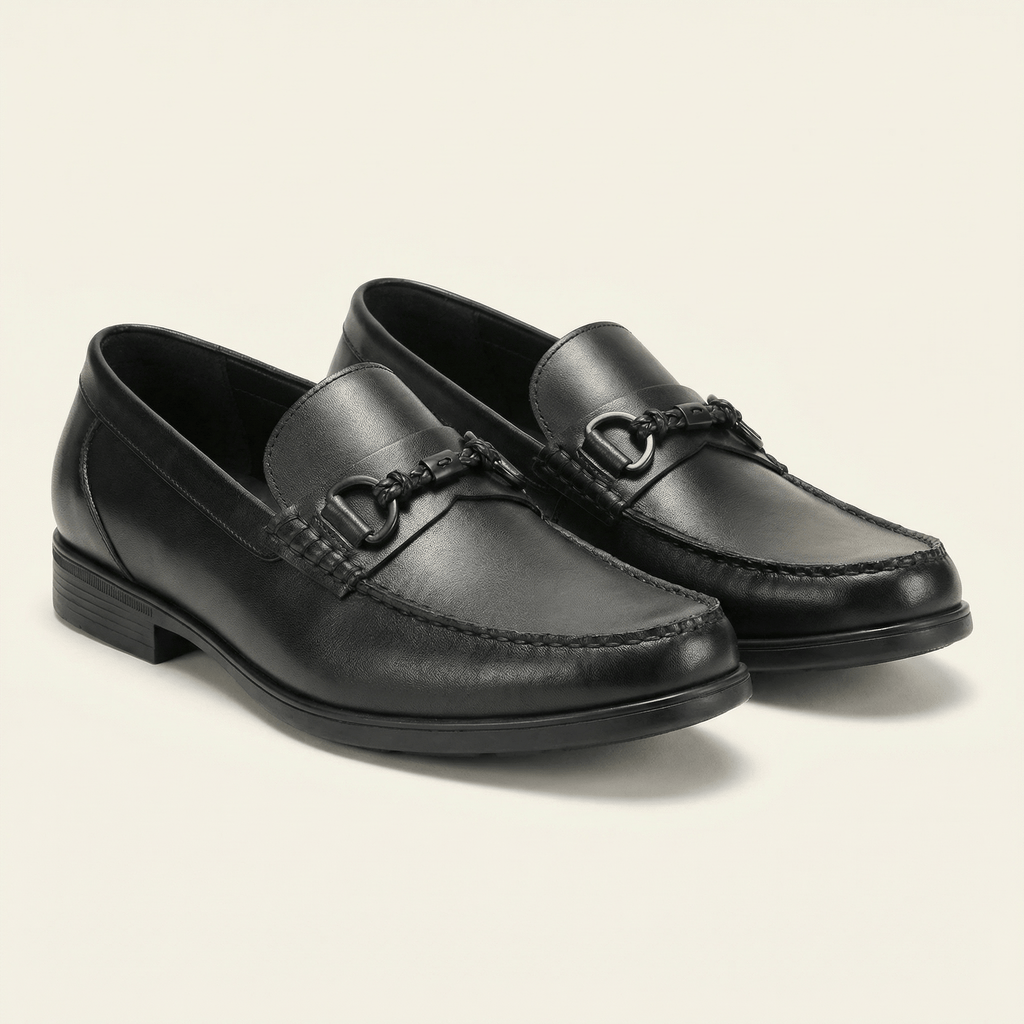 Mocassin Homme à Mors en Cuir Patiné, vue 2