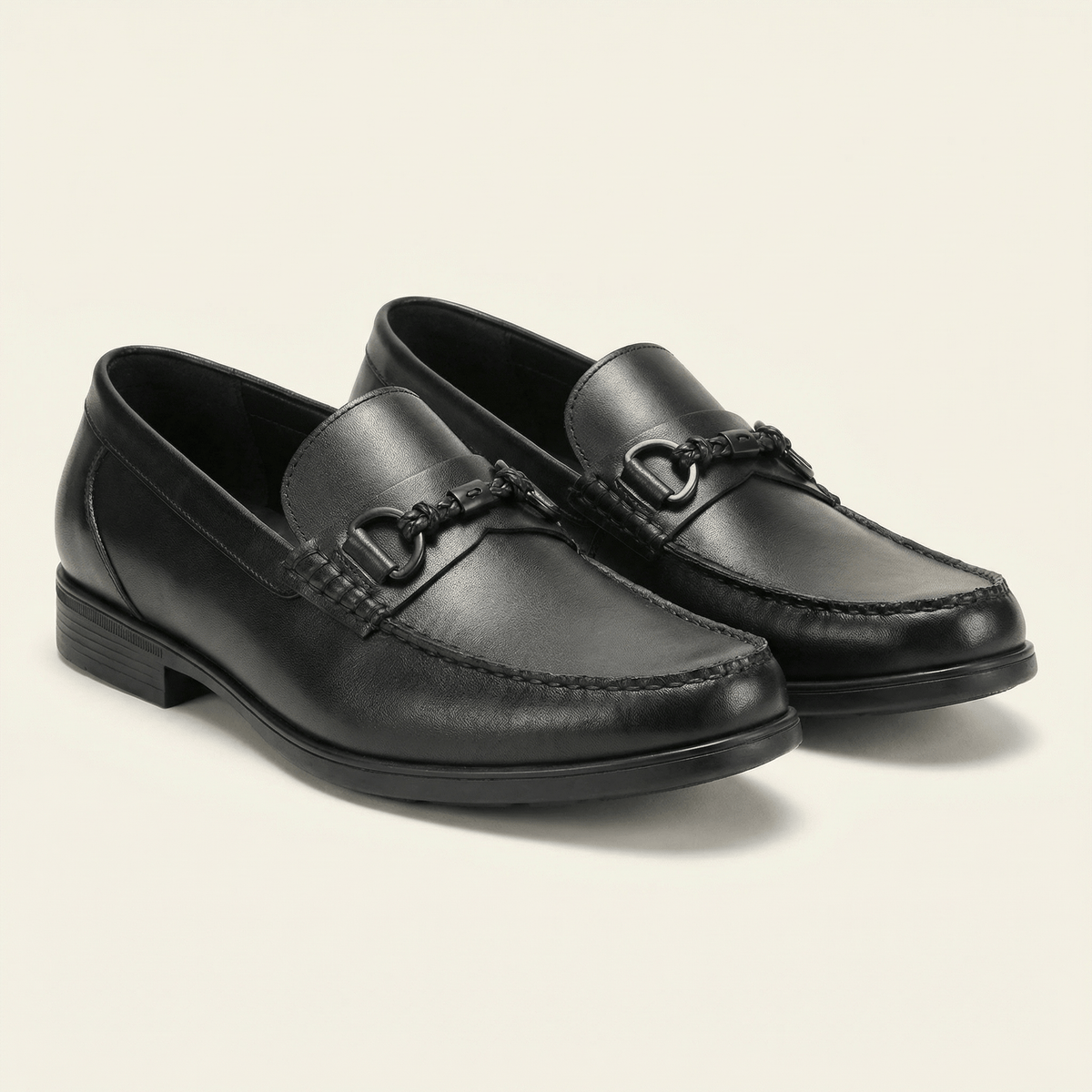 Mocassin Homme à Mors en Cuir Patiné, vue 2