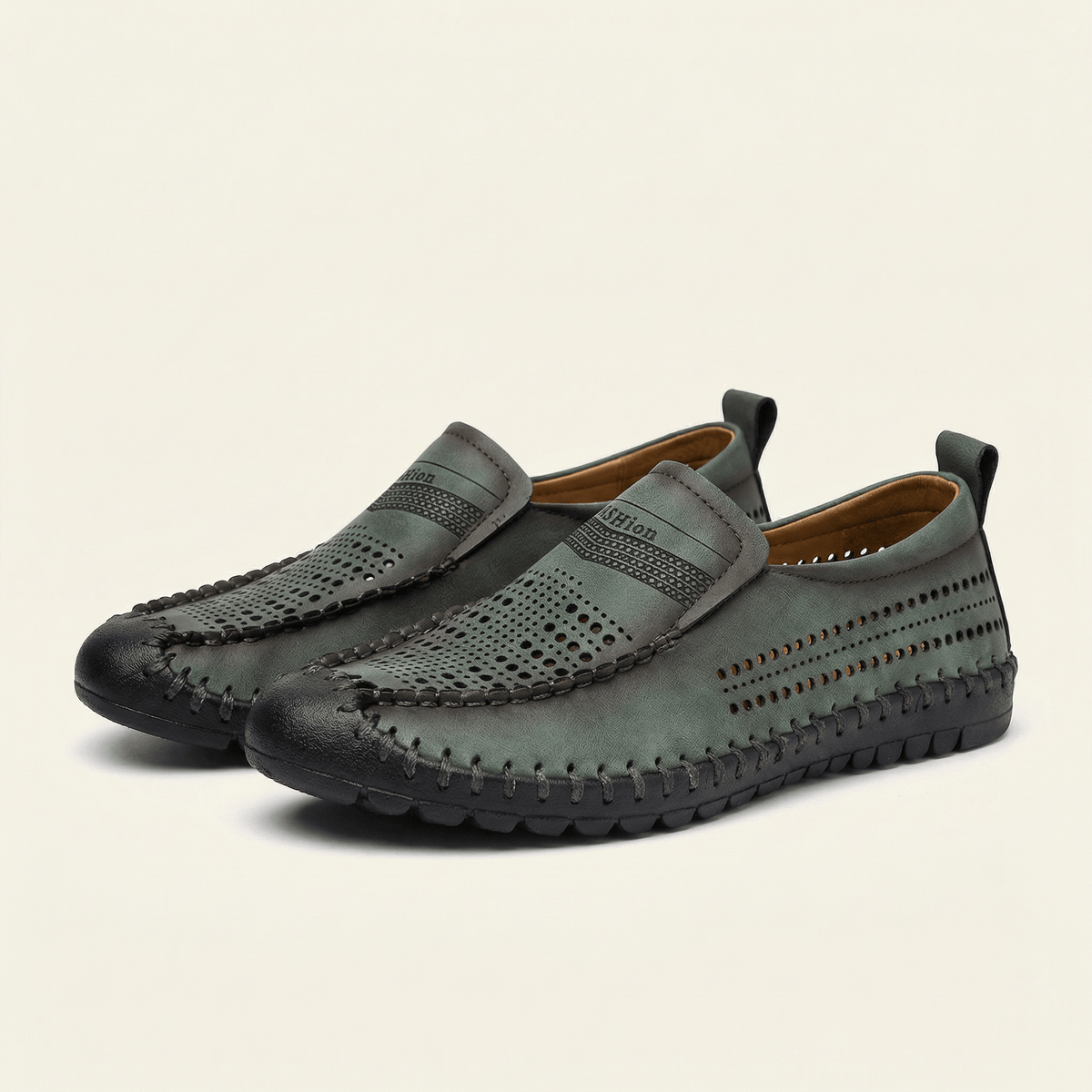 Mocassin Homme de Conduite en Cuir Perforé, vue 11