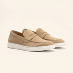 Mocassin Homme Penny Loafer en Daim à Semelle Contrastée, vue 2