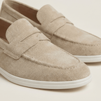 Mocassin Homme Penny Loafer en Daim à Semelle Contrastée, vue 8
