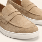 Mocassin Homme Penny Loafer en Daim à Semelle Contrastée, vue 3