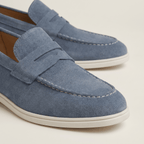 Mocassin Homme Penny Loafer en Daim à Semelle Contrastée, vue 13
