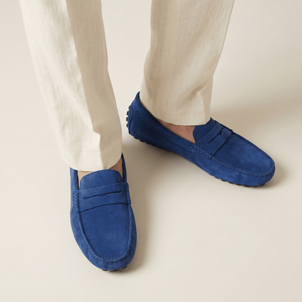 Mocassin Homme en Cuir Suédé à Bande, vue 49