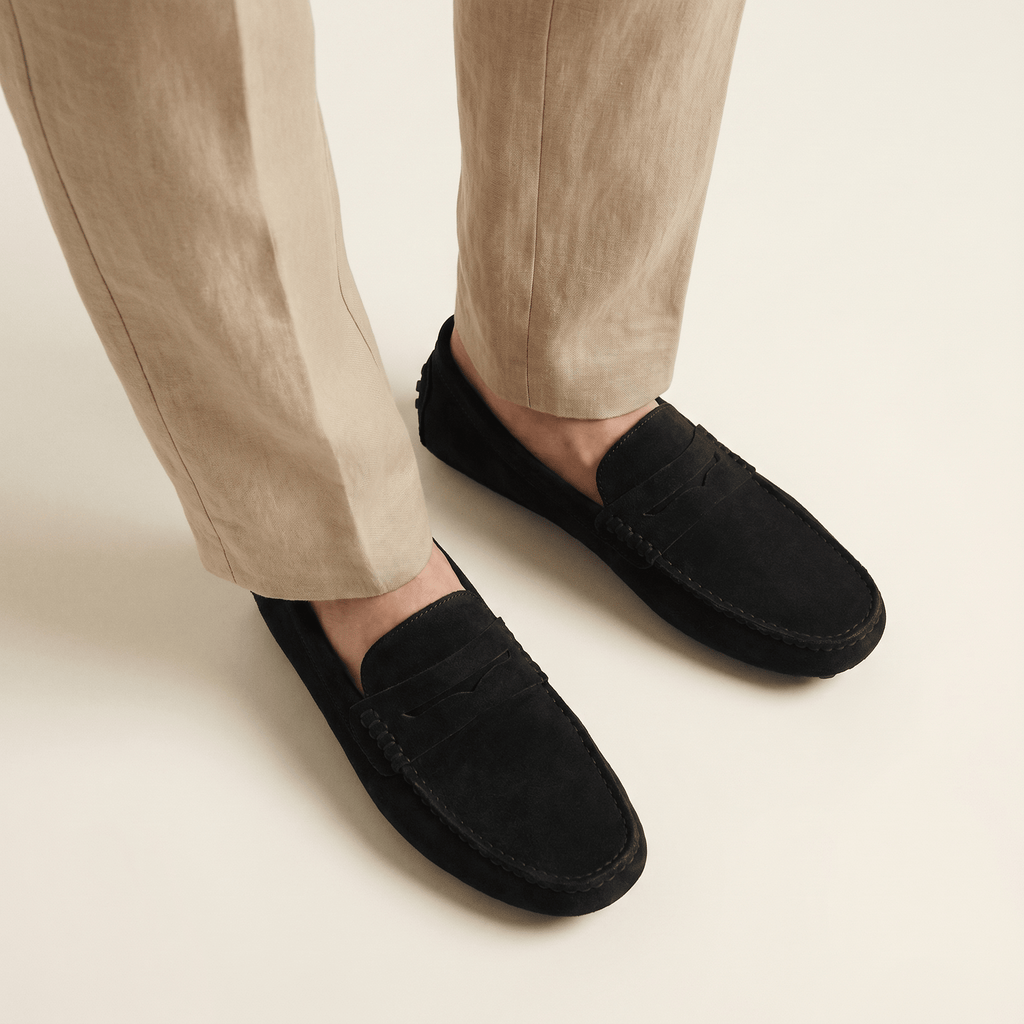 Mocassin Homme en Cuir Suédé à Bande, vue 39