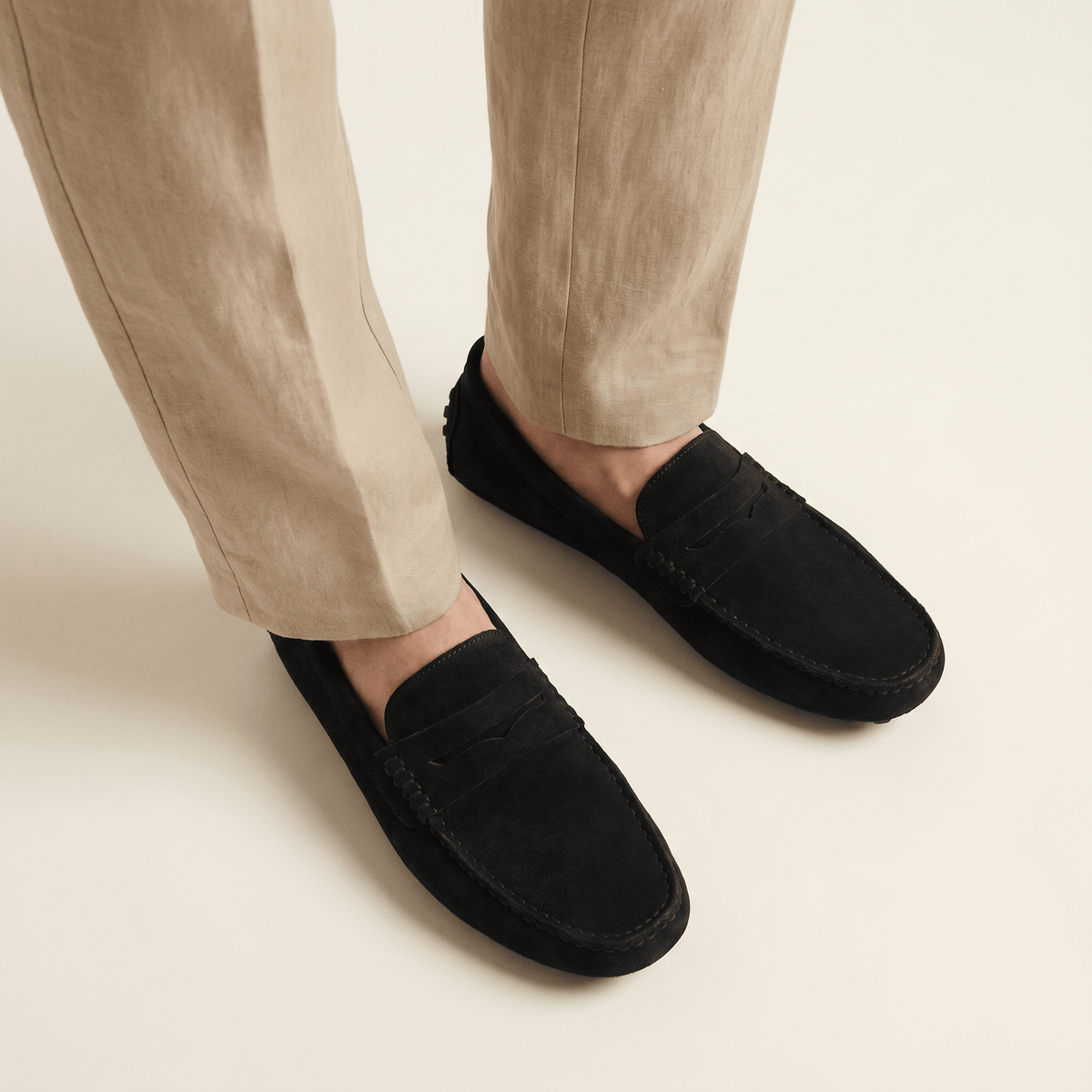 Mocassin Homme en Cuir Suédé à Bande, vue 39