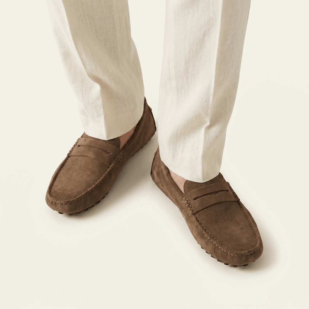 Mocassin Homme en Cuir Suédé à Bande, vue 34