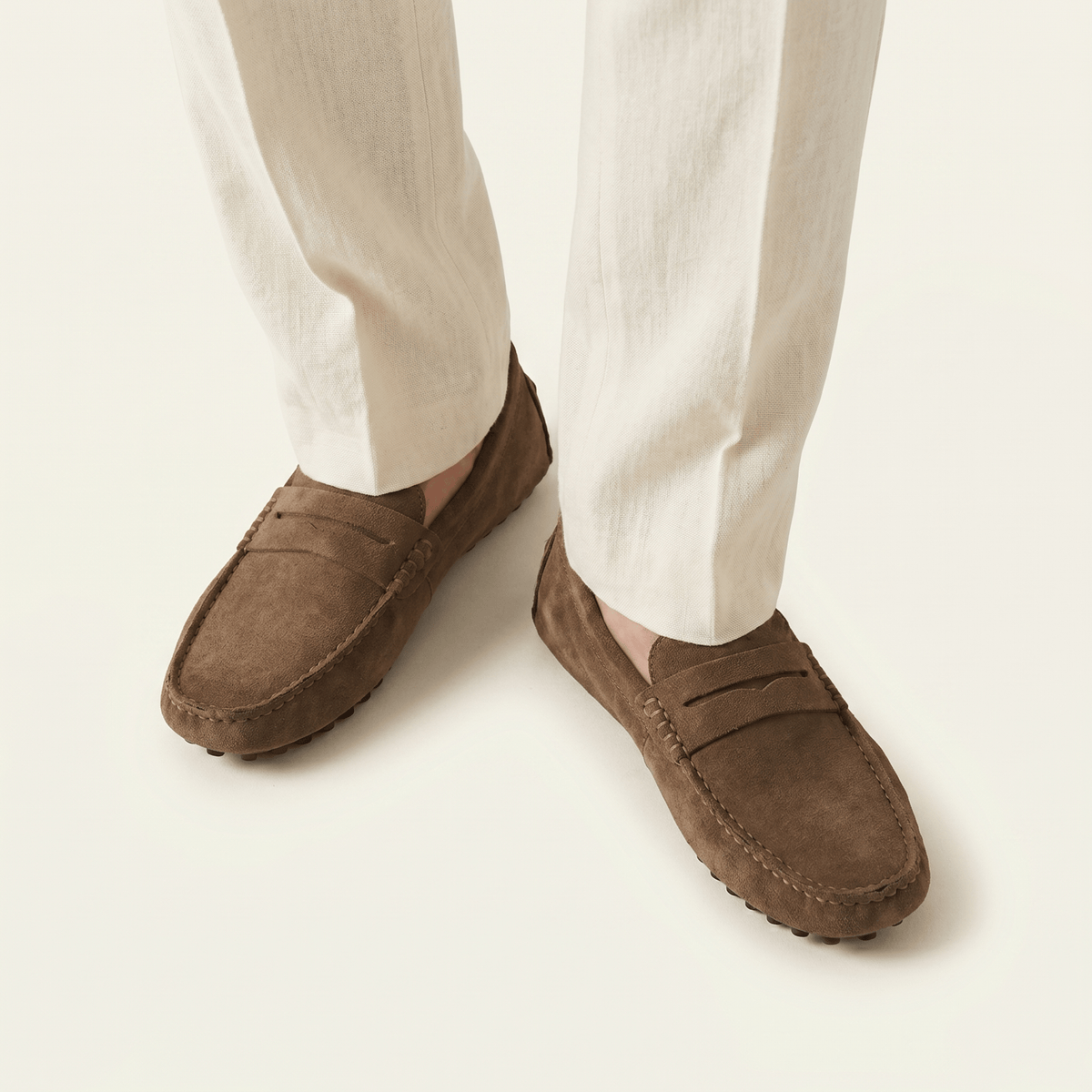 Mocassin Homme en Cuir Suédé à Bande, vue 34