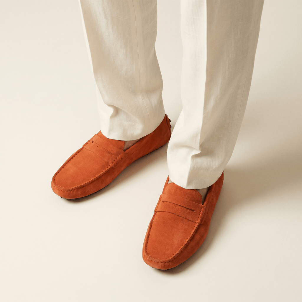Mocassin Homme en Cuir Suédé à Bande, vue 24