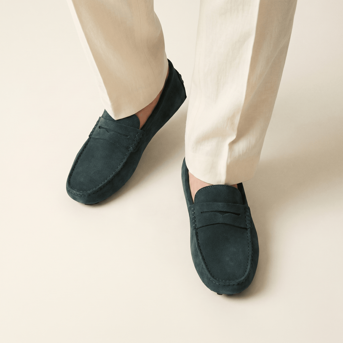 Mocassin Homme en Cuir Suédé à Bande, vue 19