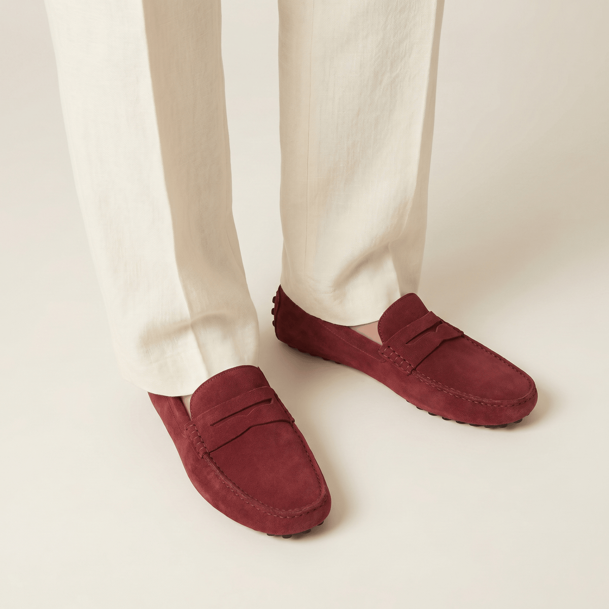 Mocassin Homme en Cuir Suédé à Bande, vue 4