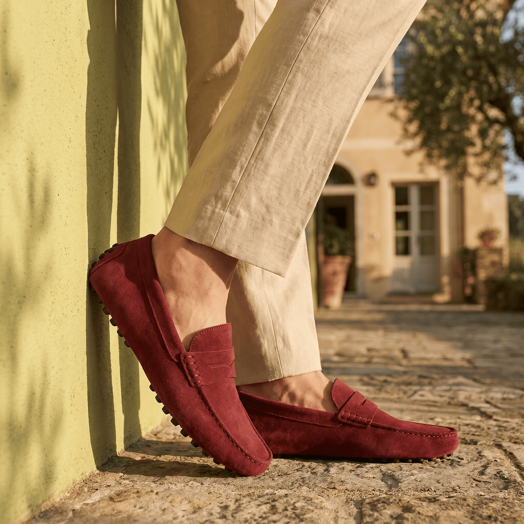 Mocassin Homme en Cuir Suédé à Bande, vue 5