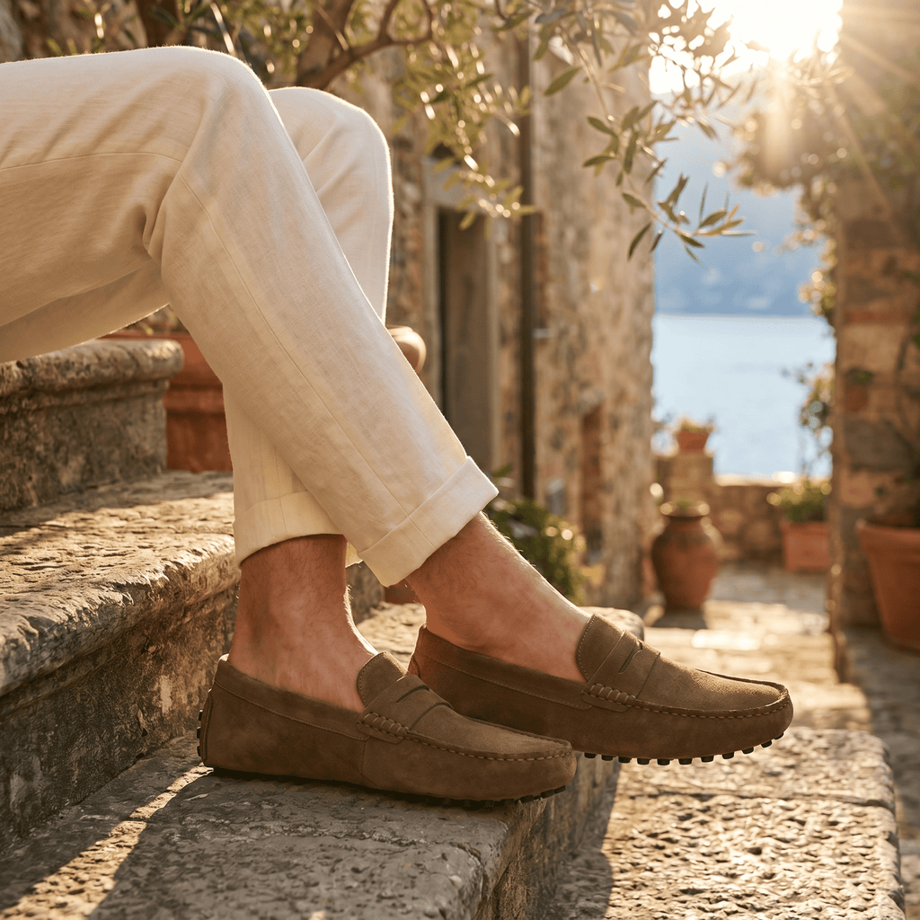 Mocassin Homme en Cuir Suédé à Bande, vue 35