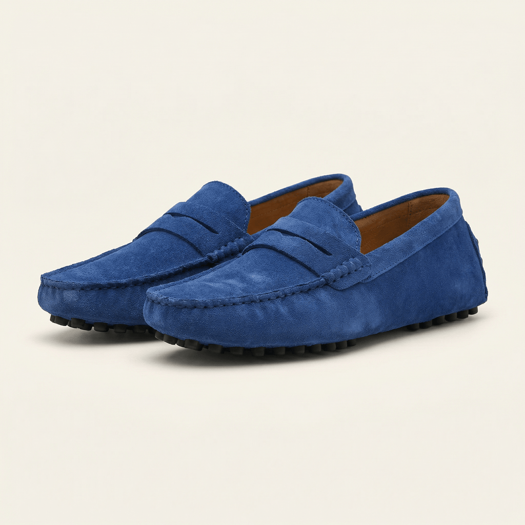 Mocassin Homme en Cuir Suédé à Bande, vue 47