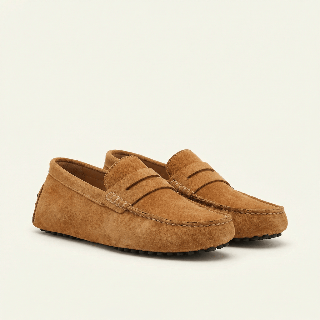 Mocassin Homme en Cuir Suédé à Bande, vue 12