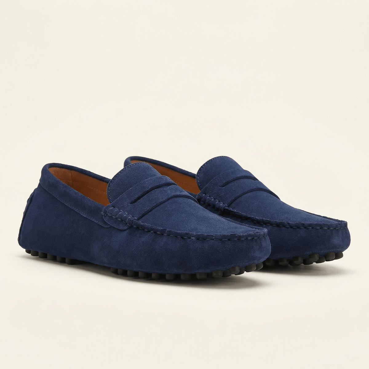 Mocassin Homme en Cuir Suédé à Bande, vue 7