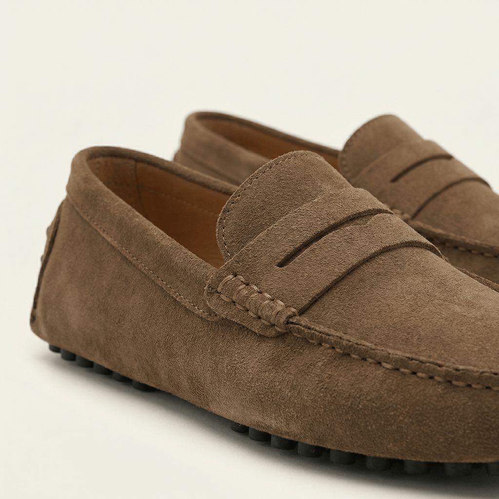 Mocassin Homme en Cuir Suédé à Bande, vue 33
