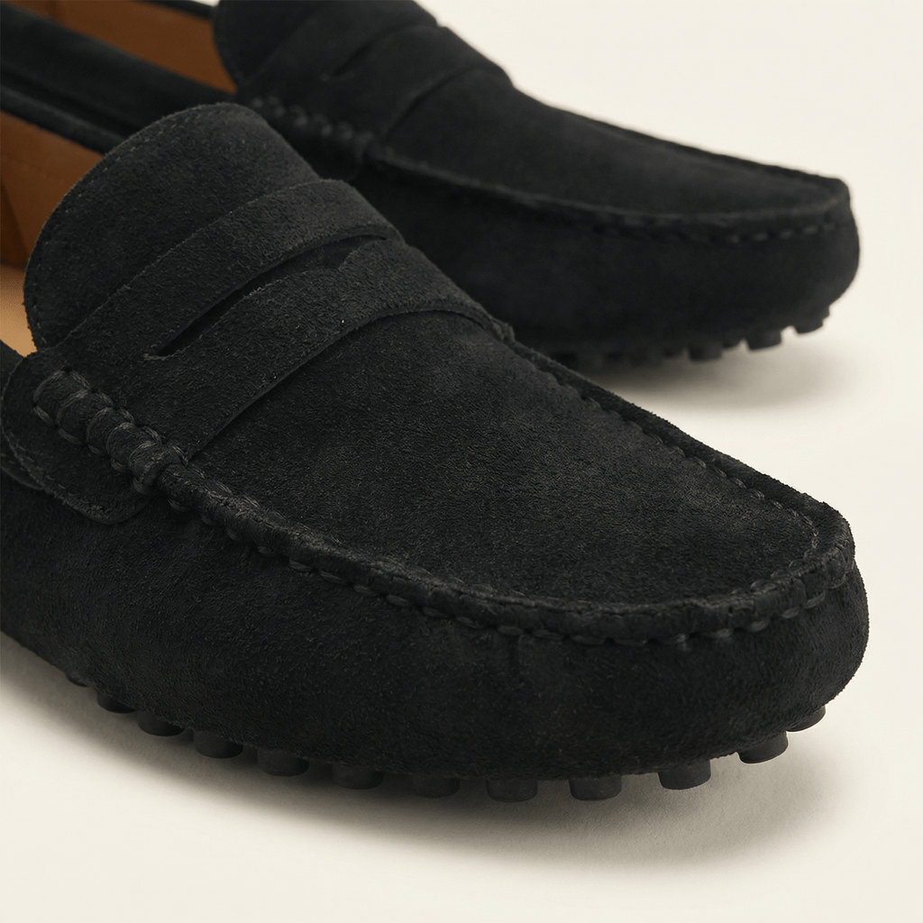 Mocassin Homme en Cuir Suédé à Bande, vue 38