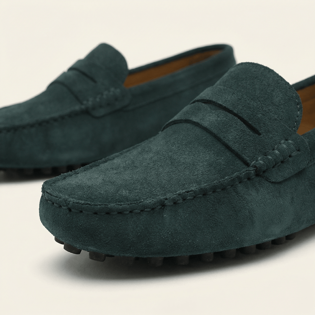 Mocassin Homme en Cuir Suédé à Bande, vue 18