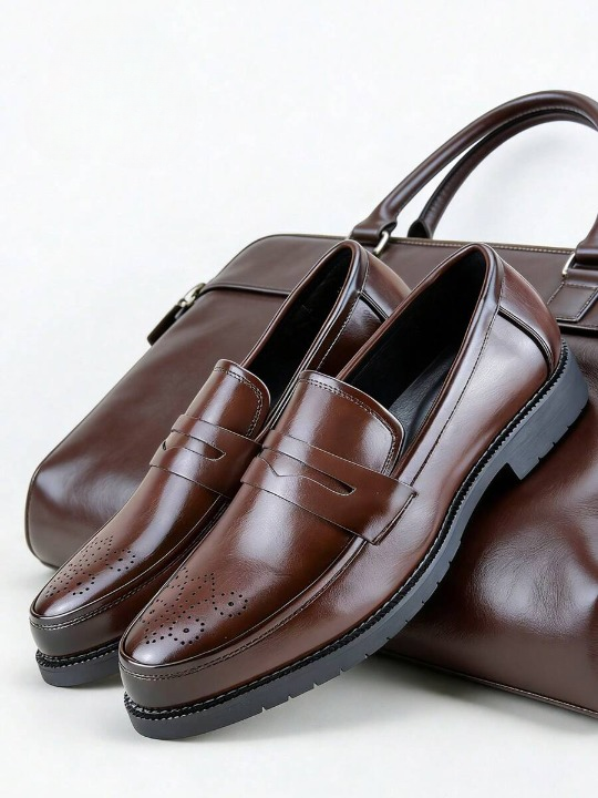Mocassins homme à bandeau, coloris Marron