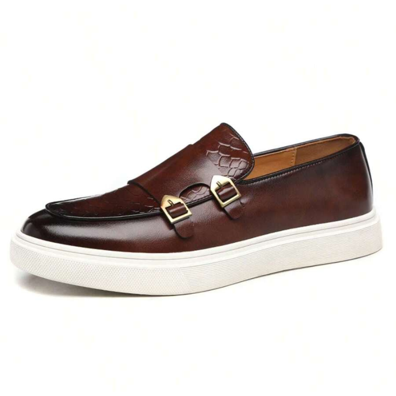 Mocassins homme à boucles, coloris Marron