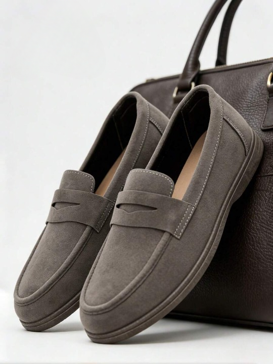 Mocassins homme à bride, coloris Gris
