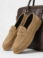 Mocassins homme à bride, coloris Kaki