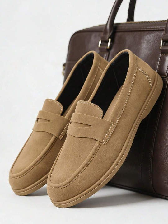 Mocassins homme à bride, coloris Kaki