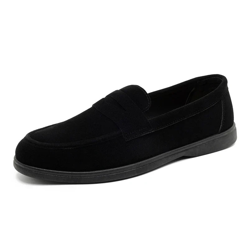 Mocassins homme à semelle basse, coloris Noir
