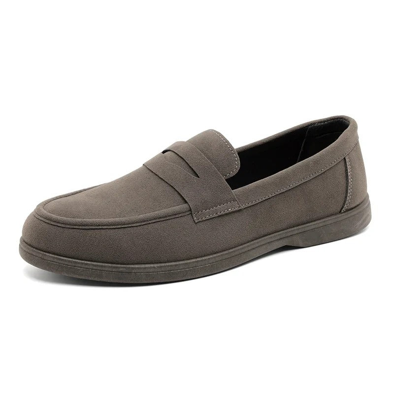Mocassins homme à semelle basse, coloris Gris