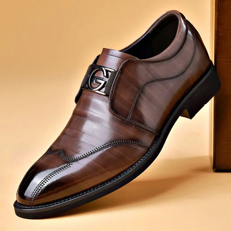 Chaussures homme à lacets bout allongé, vue 4