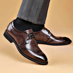 Chaussures homme à lacets bout allongé, coloris Noir