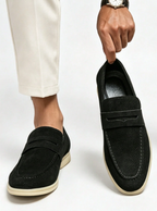 Mocassins homme à empeigne unie, coloris Noir