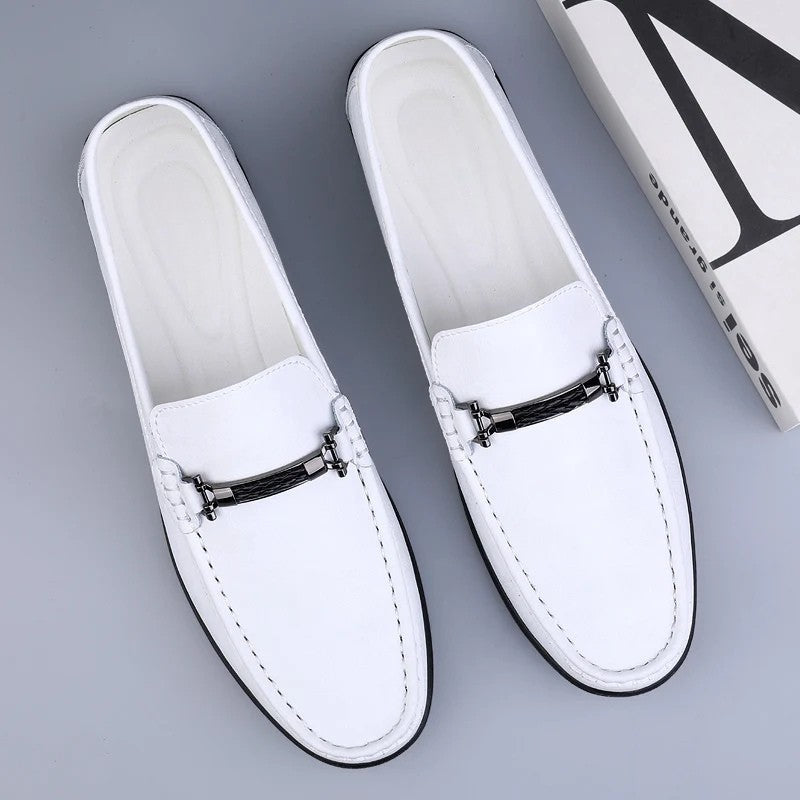 Mocassins homme à enfiler classiques, coloris Blanc