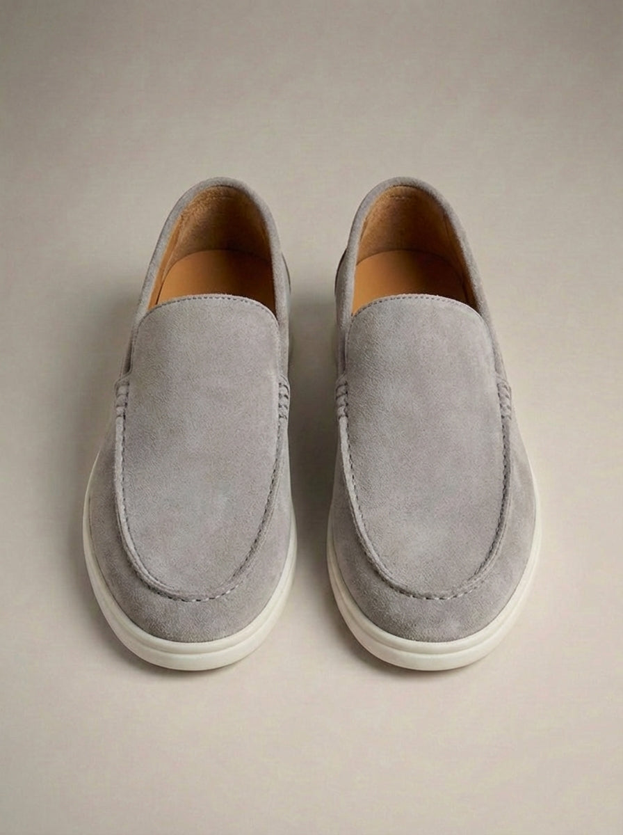 Mocassins homme à enfiler unis, coloris Gris