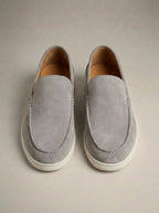 Mocassins homme à enfiler unis, coloris Gris
