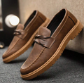 Mocassins homme à nœud, coloris Marron, vue principale