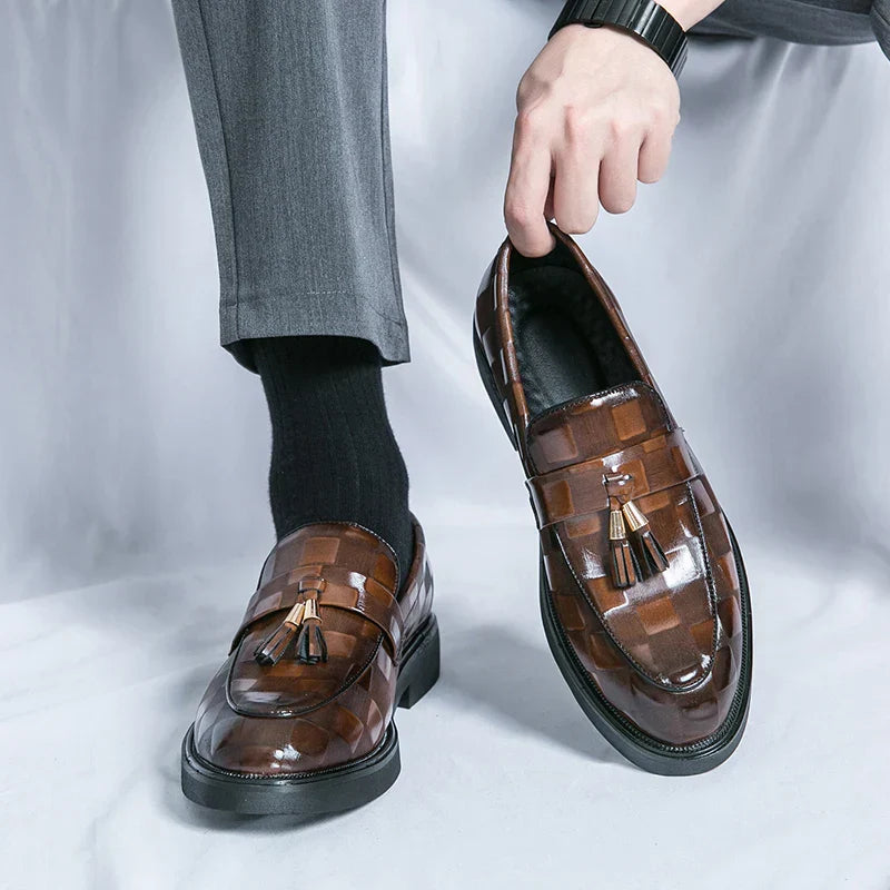 Mocassins homme à pampilles, coloris Marron